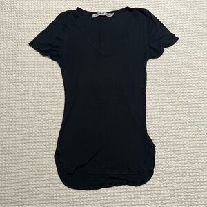 Michael Stars Black Supima Cotton V-Neck Original Tee Shirt